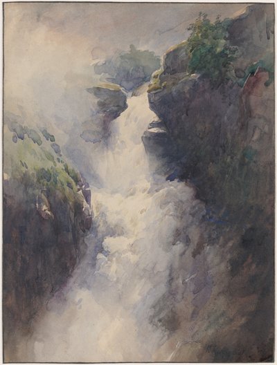 Et vandfald i bjergene af Henri-Joseph Harpignies