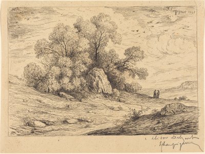 Trægruppe med klipper af Henri-Joseph Harpignies