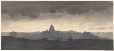 Peterskirken set fra Pincio, Rom af Henri-Joseph Harpignies