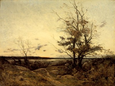 Landskab ved solnedgang af Henri-Joseph Harpignies