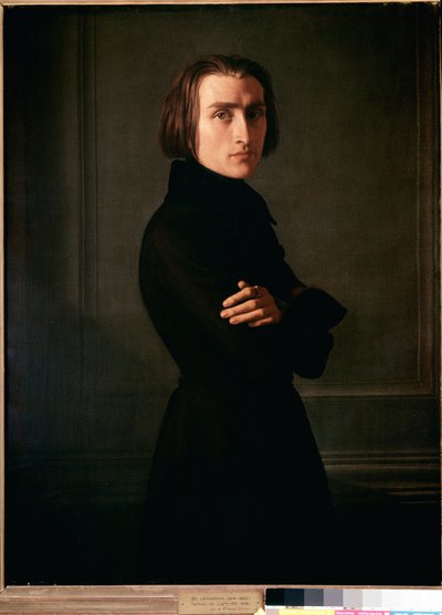 Portræt af Franz Liszt af Henri (1814 82) Lehmann
