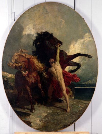 Automedon med Achilleus-hestene af Henri Alexandre Georges Regnault