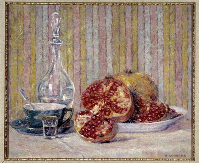 Stilleben med granater Maleri af Henri Aurrens (1873-1934) Obligatorisk omtale: Samlingsstiftelsen mv. de Provence, Marseille af Henri Aurrens