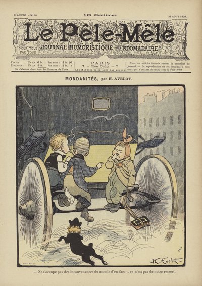 Mondanitter. Illustration til Le Pele-Mele, 1902 af Henri Avelot