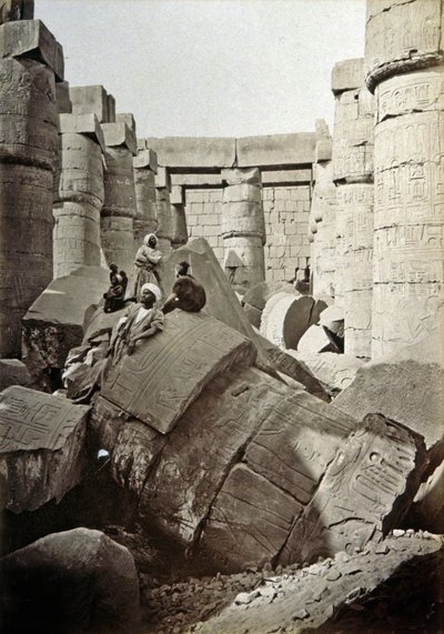 Karnak-templet, ca. 1900 (s/h-foto) af Henri Béchard
