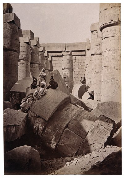 Ruinerne af Karnak, ca. 1900 (foto) af Henri Béchard