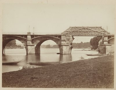 Le Pont de Saint Cloud efter den fransk-preussiske krig af Henri Bevan