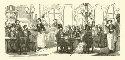 Kaffehusets tjener (gravering) af Henri Bonaventure (after) Monnier