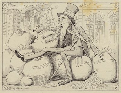 Onkel Sam (litho) af Henri Bonaventure (after) Monnier
