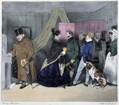Indiskretion - i "" parisiske skitser"" af Henri Monnier, red. Delpech, Paris af Henri Bonaventure Monnier