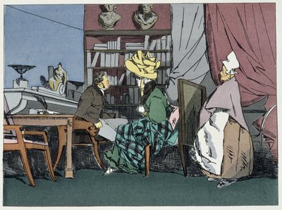 Afdelingschefen giver audiens - i "" Administrativ moral"" af Henri Monnier af Henri Bonaventure Monnier