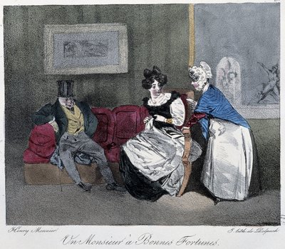 En herre med held - i "" parisiske sketches" af Henri Monnier, red. Delpech, Paris af Henri Bonaventure Monnier