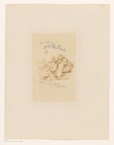 Ex libris af Leon Maillard Ex libris Leon Maillard (titel på objekt) af Henri Boutet