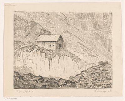 Hus på et bjerg af Henri Braakensiek (signed by artist)