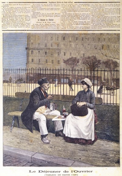 The Workers Lunch, fra Le Petit Journal, 1891 af Henri Cain