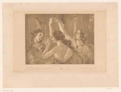 Tre nåder af Primavera af Henri Charles Guérard (signed by artist)