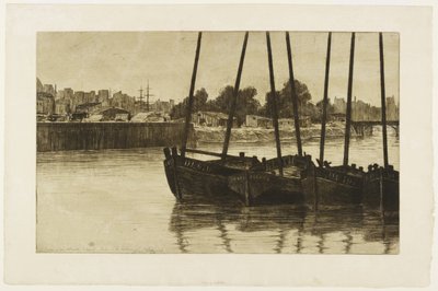 Både ved Radoub, Dieppe af Henri Charles Guérard