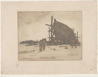 Båd under opførelse af Henri Charles Guérard