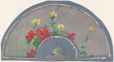 Ventilator med valmuer af Henri Charles Guérard