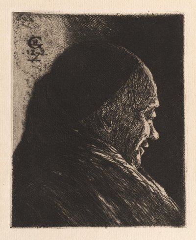 Hoved af en gammel mand af Henri Charles Guérard