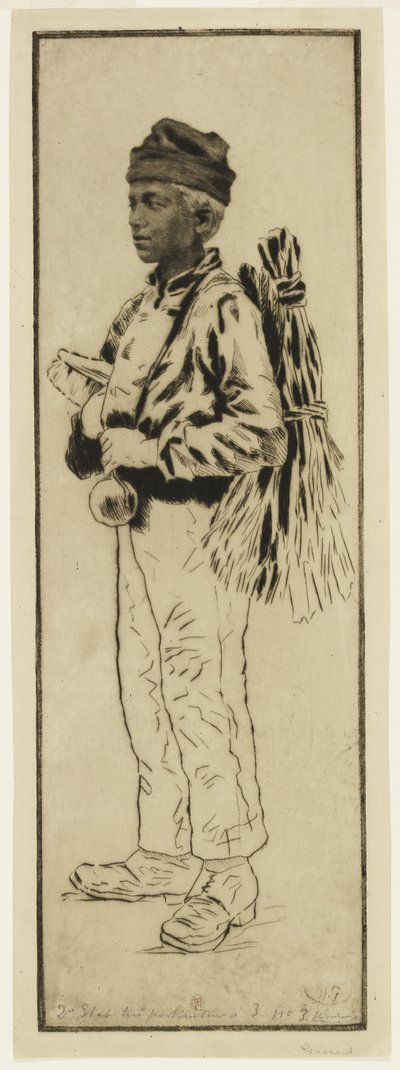 Le ramoneur (Skorstensfejeren), ca. 1890 (ætsning og tørnål) af Henri Charles Guérard