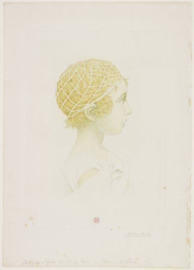 Portræt af Jean Raimond Guérard, ca. 1890 (tørnål i farve) af Henri Charles Guérard