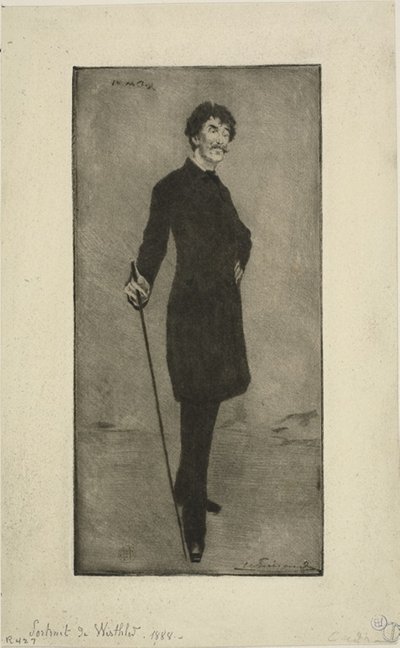 Portræt af Whistler af Henri Charles Guérard