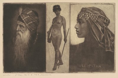 Salomon og Cleopatra af Henri Charles Guérard