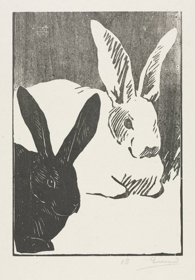 Kaninerne, 1893. af Henri Charles Guérard