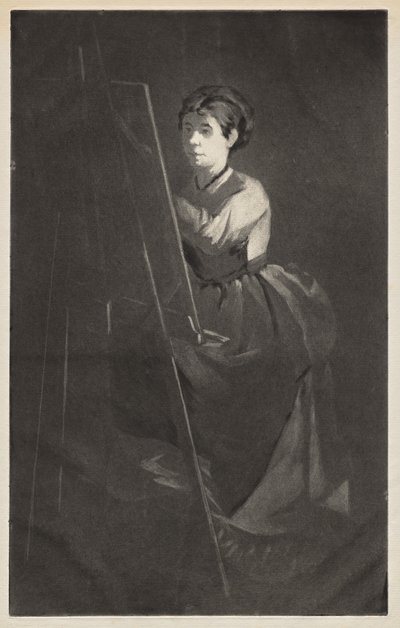 Ung kvinde ved et staffeli af Henri Charles Guérard