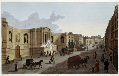 Fountain of the rue de Grenelle, ca. 1820 i ""Views of Paris"" af Courvoisier 1827 af Henri Courvoisier-Voisin