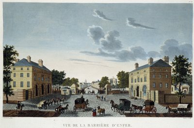 The Barrier of Hell, omkring 1820 - i "" Views of Paris" af Courvoisier af Henri Courvoisier-Voisin