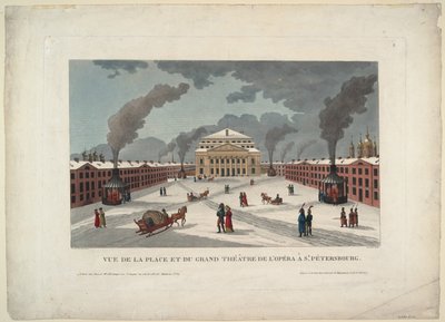 Saint Petersburg Imperial Bolshoi Kamenny Theatre, ca. 1811 af Henri Courvoisier-Voisin