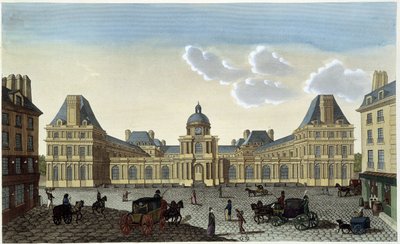 Udsigt over Palais du Luxembourg, omkring 1820 - i "" Views of Paris "" af Courvoisier af Henri Courvoisier-Voisin