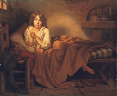 Dauphin Louis XVII i tempelfængslet, 1851 af Henri Decaisne