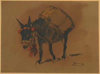 Æslet (wc på papir) af Henri Deluermoz