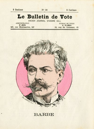 Afstemning 2. serie, satirisk i farver: skæg - Illustration af Henry Demare (1846-1888) af Henri Demare