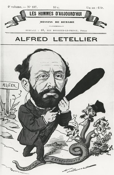 Karikatur af Alfred Letellier, fra 