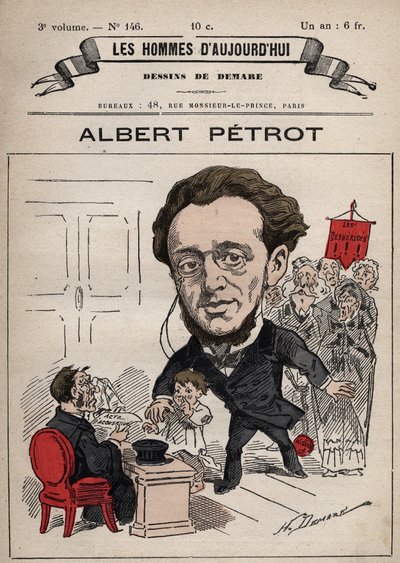 Tegneserie af Albert Petrot 1837-1897 fra 
