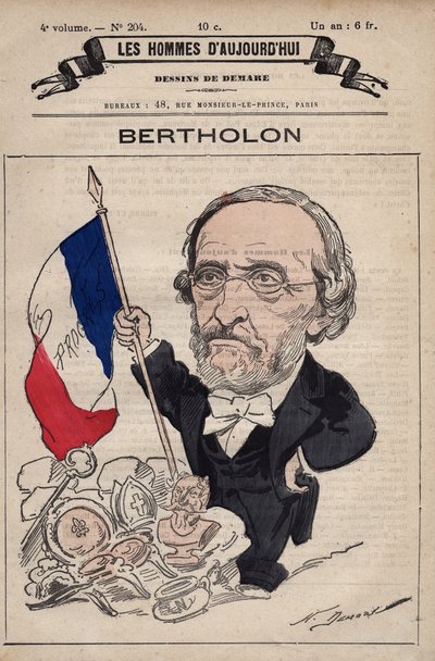Tegneserie af Christophe Bertholon 1808-1885 fra 