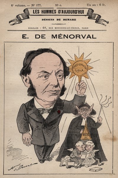 Tegneserie af Eugene de Menorval (1829-1897) engelsk forfatter fra 