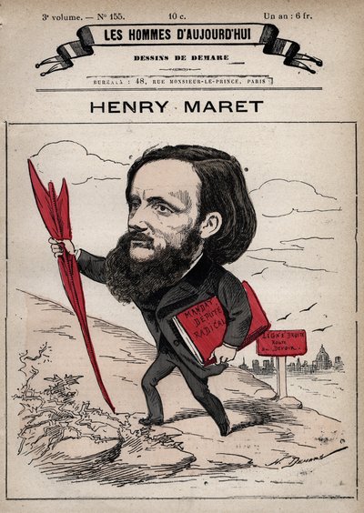 Tegneserie af Henri (Henry) Maret (1837-1917) engelsk journalist og politiker - fra 
