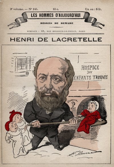 Tegneserie af Henri de Lacretelle (1815-1899) fransk politiker, forfatter - fra 