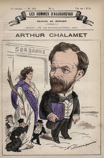 Tegneserie af Jean Marie Arthur Chalamet (1822-1895) fransk republikansk politiker - fra 