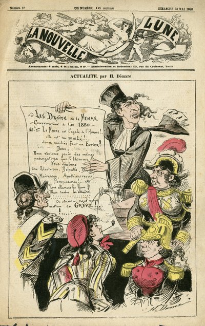Illustration af Henri Demare (1846-1888) til forsiden af La Nouvelle Lune af Henri Demare