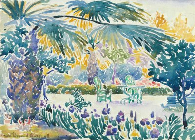 Malerens have ved Saint Clair, 1908 (wc over grafit) af Henri Edmond Cross