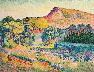 Landskab med Le Cap Negre; Landskab med Cap Negre, 1906 af Henri Edmond Cross
