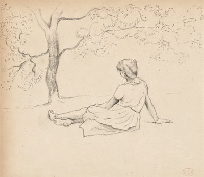 Studie for "Laundressers in Provence", c.1885-89 af Henri Edmond Cross