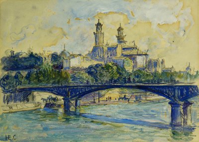 Seinen foran Trocadero; La Seine devant Le Trocadero, af Henri Edmond Cross