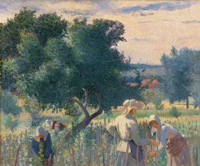 Kvinder, der binder vinstokkene af Henri Edmond Cross